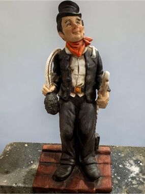 Lefton Black and Red Chimney Sweep Figurine
